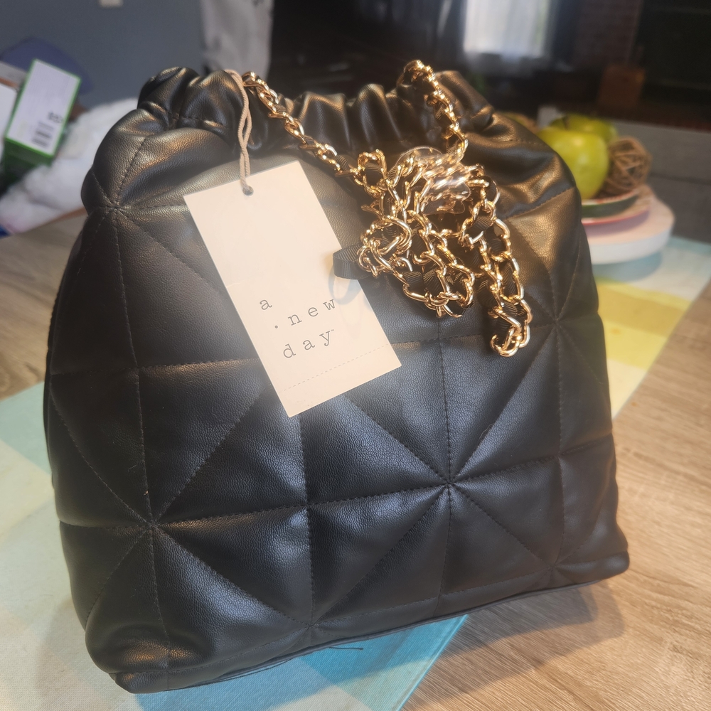 A New Day Black Quilted Women's Bag